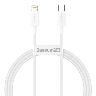 Baseus Simple Wisdom Series Fast Charging Data Cable USB-C to Lightning PD 20W 1M-White